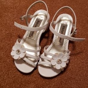 Rachel Shoes girls white spring heels